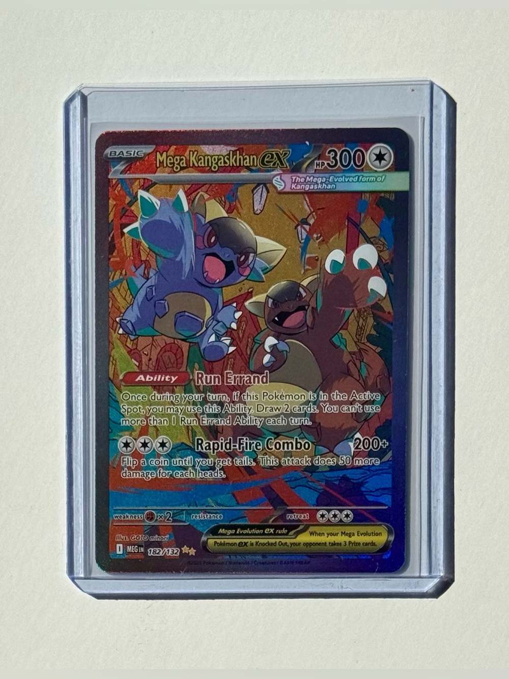 Pokémon Mega Kangaskhan ex SIR 182/132 Me01: Mega Evolution Fan Art Custom Card